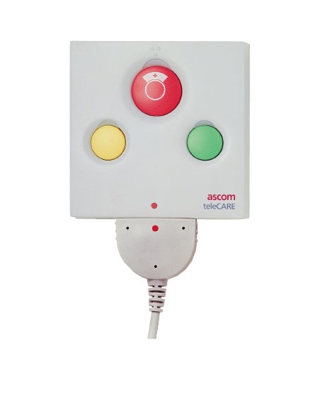 "Périphérique d'appel avec cordelette d'appel 3 boutons.  Prévoir 2 connecteurs NICT-4AA"