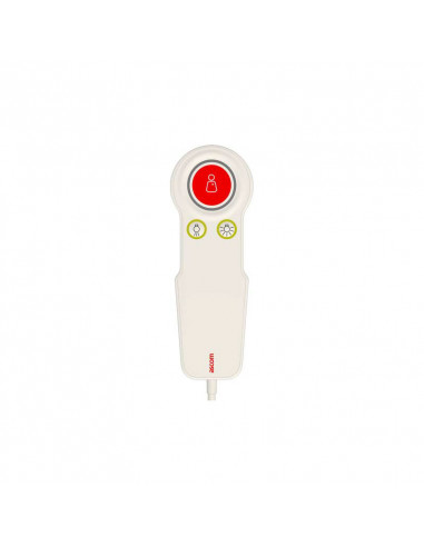 Ascom - Mini manipulateur étanche IP67, 1 bouton rouge avec symbole infirmière + 1 voyant, & 2 télécommandes d'éclairage